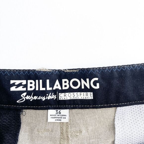 Billabong Mens Submersible Shorts Crossfire Land and Water Brown Size 36 - Picture 5 of 10